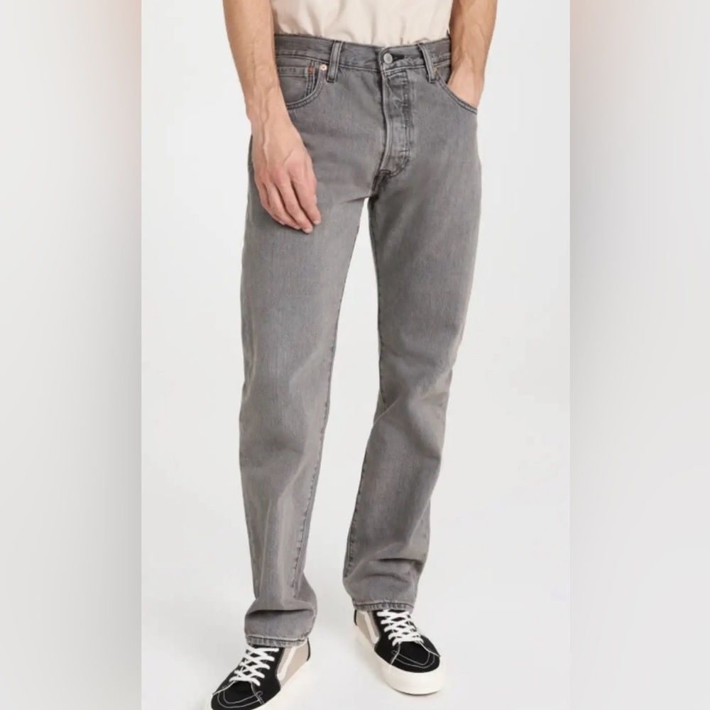 NWT Levi’s 501 93’ Gray Straight Leg Jeans 36 x 30